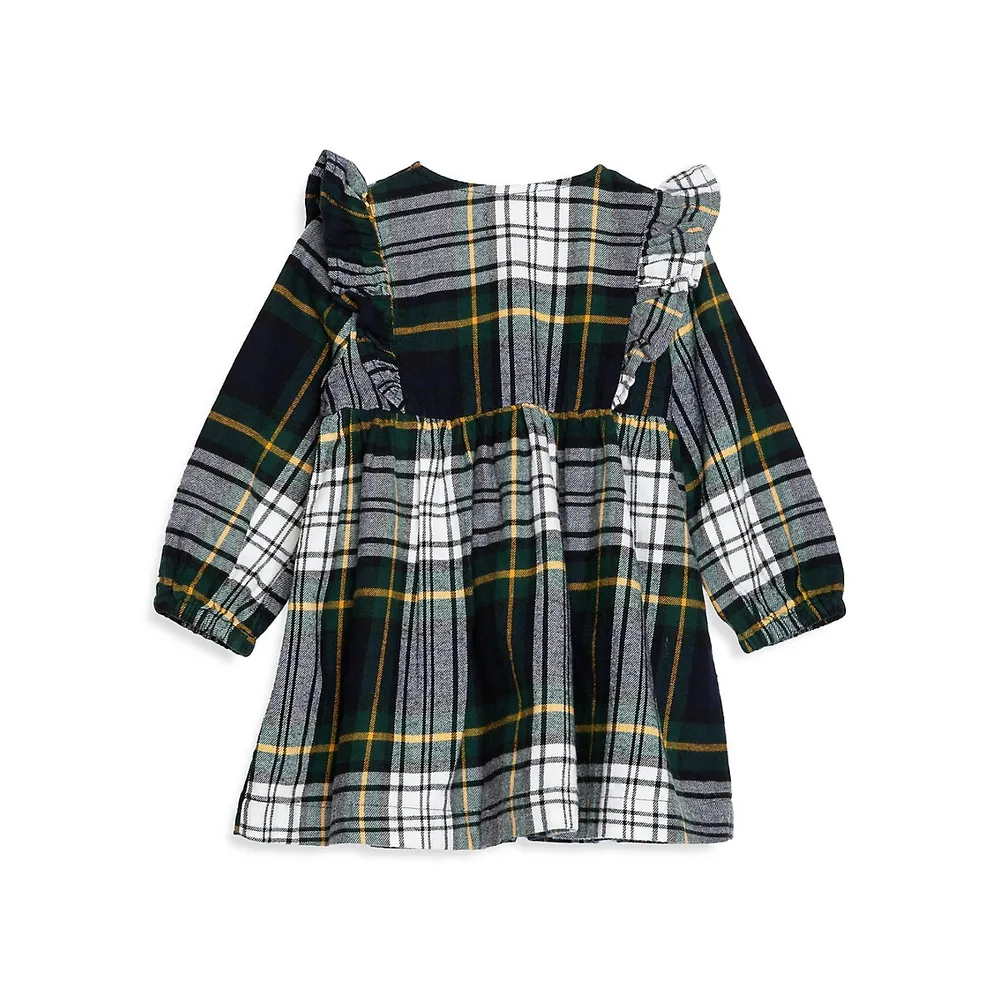 Baby Girl's Party Organic Cotton Flannel Dress