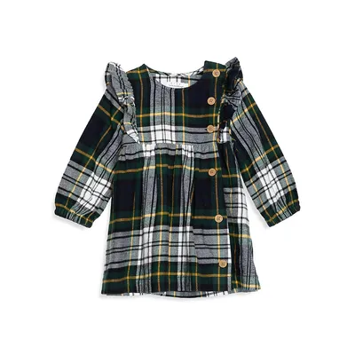 Baby Girl's Party Organic Cotton Flannel Dress