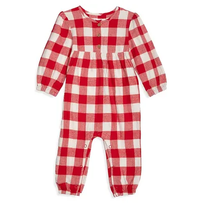 Baby Girl's Party Flannel Romper