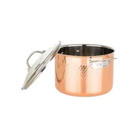 Copper Clad 3-Ply Hammered 10 Piece Cookware Set