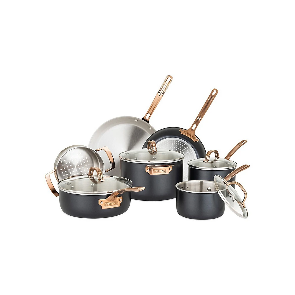 3-Ply Stainless Steel & Aluminum 11-Piece Cookware Set