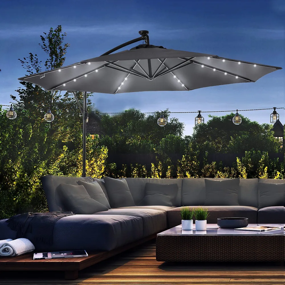Outsunny 10' Solar Led Cantilever Umbrella | Scarborough Town Centre