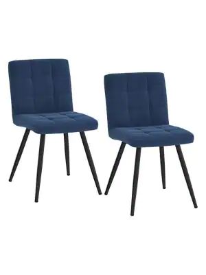 2-Piece Contemporary Upholstered Side Chair Set