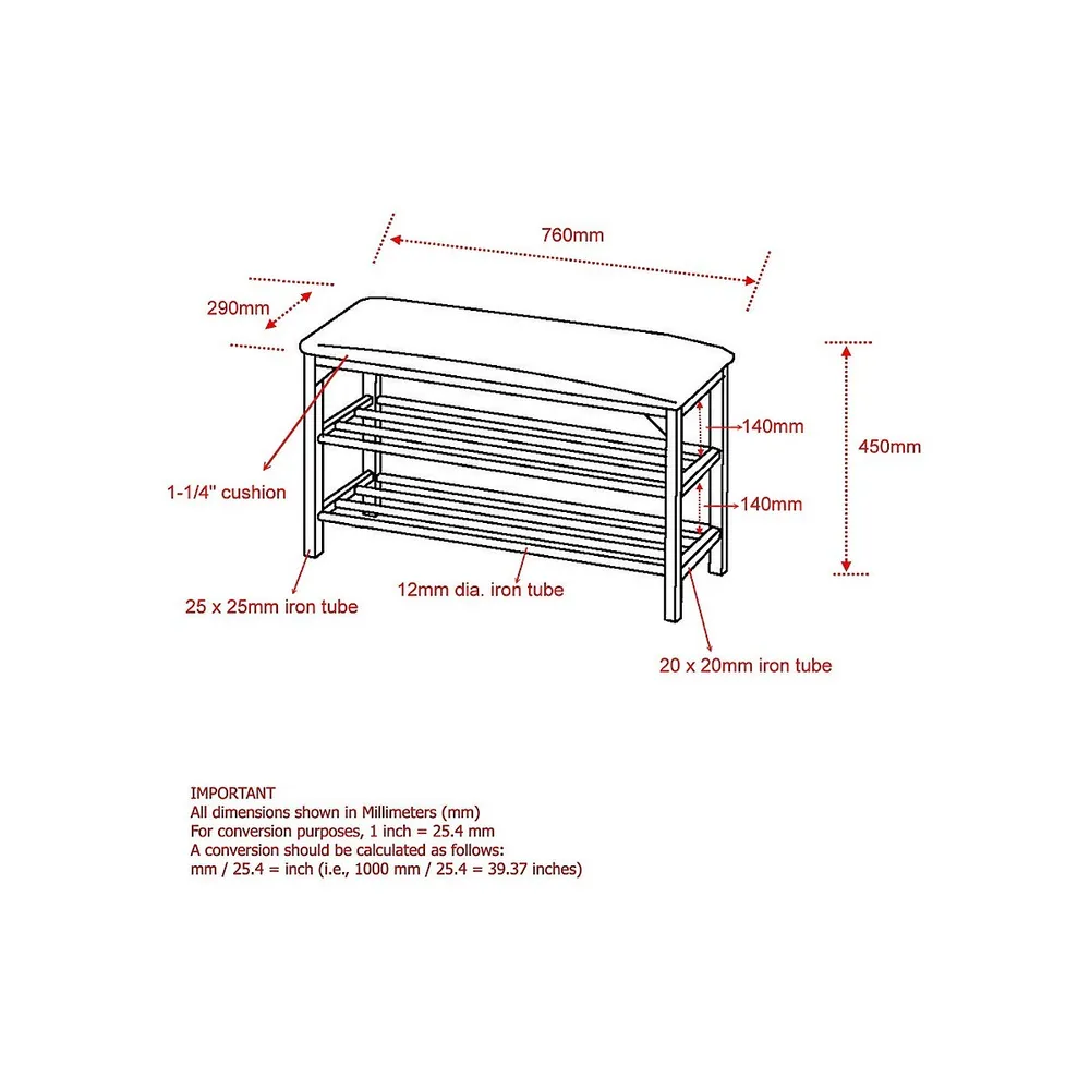 2-Tier Shoe Bench