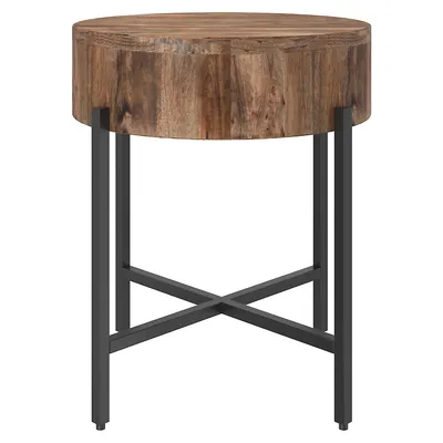 Contemporary Solid Wood Accent Table