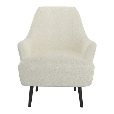Modern Boucle-Fabric Accent Chair