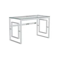 Contemporary Glass-Top Desk