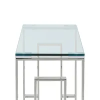 Contemporary Glass-Top Desk