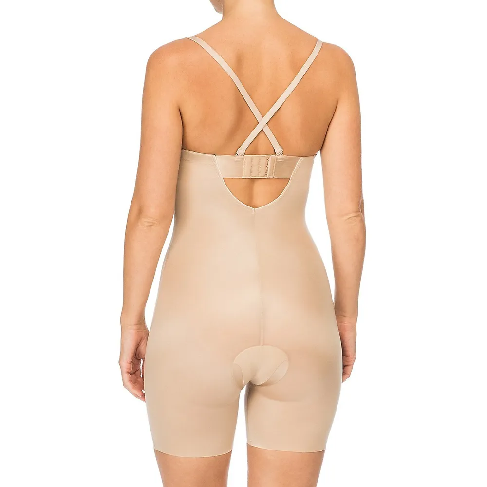 Suit Your Fancy Strapless Cupped Mid-Thigh Bodysuit
