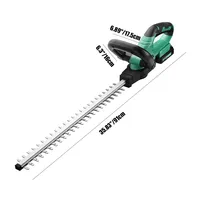 20v Electric Cordless Hedge Trimmer With 20" Dual-action Blade, 2.0ah Battery