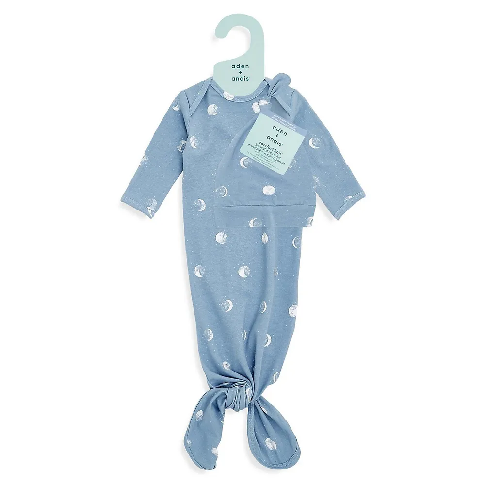 Ensemble combinaison et chapeau en coton Blue Moon pour bébé