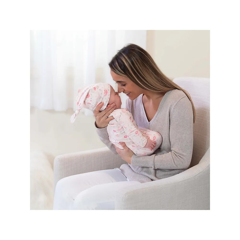 Ensemble chapeau et chemise de nuit nouée en tricot confortable pour bébé