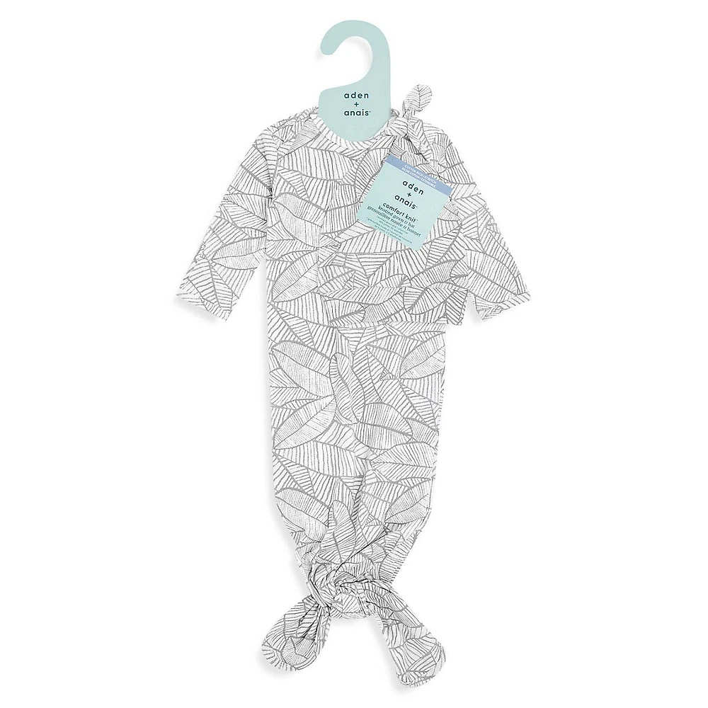 Baby's Zebra Plant 2-Piece Cotton Gown & Hat Set