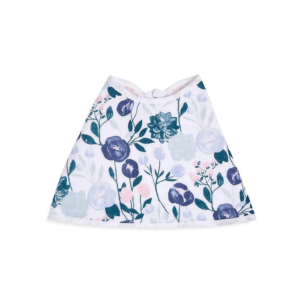 Ensemble de deux bavoirs en coton Flowers Bloom