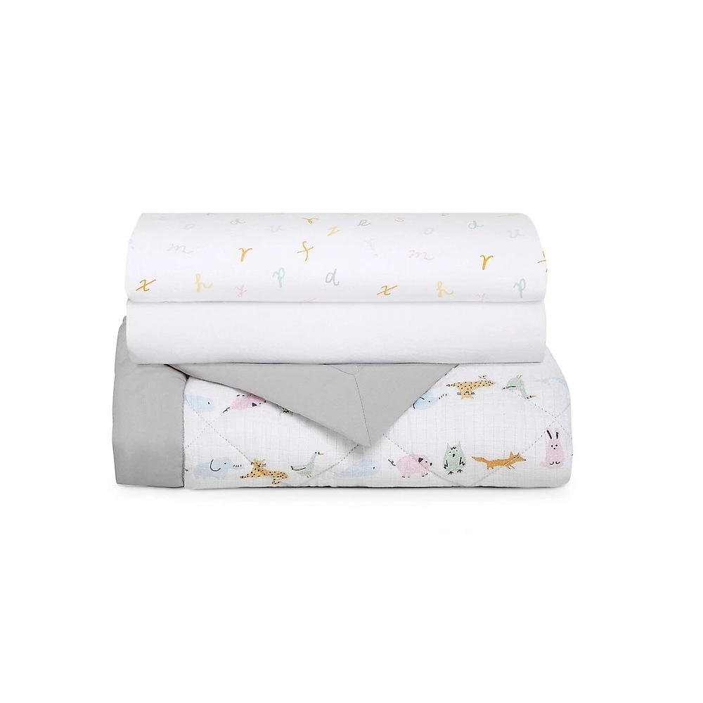 Alphabet Animals 3-Piece Bedding Set