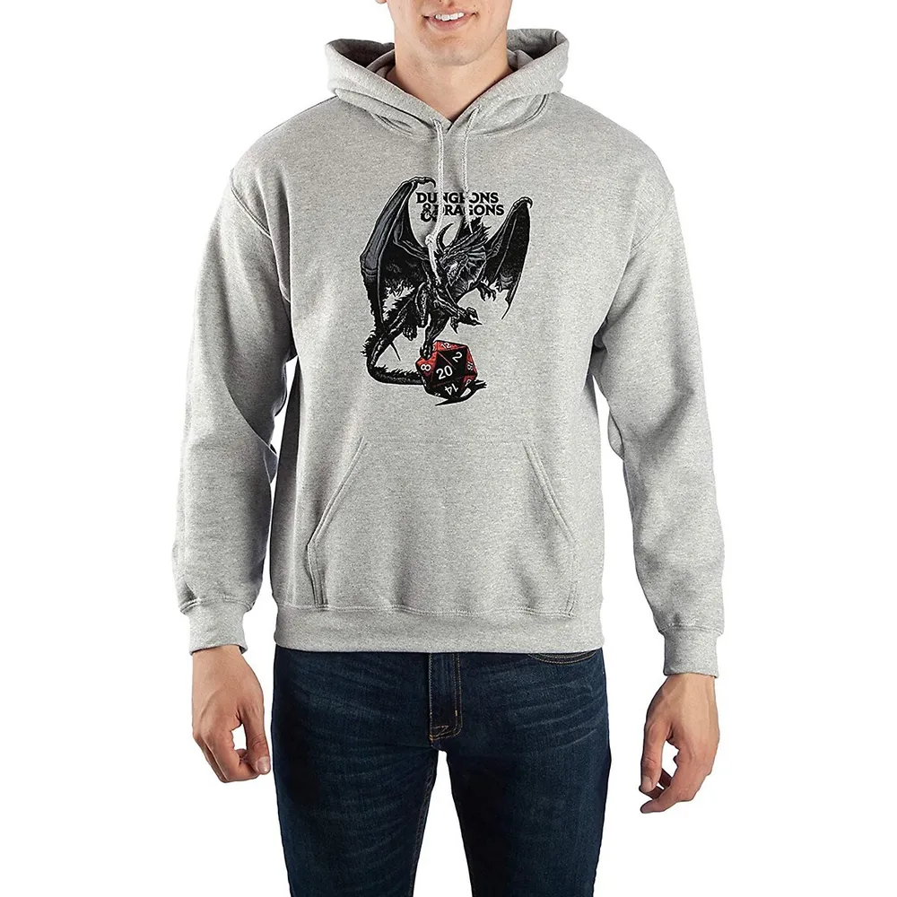 Dungeons & Dragons Mens Grey Hoodie Sweater