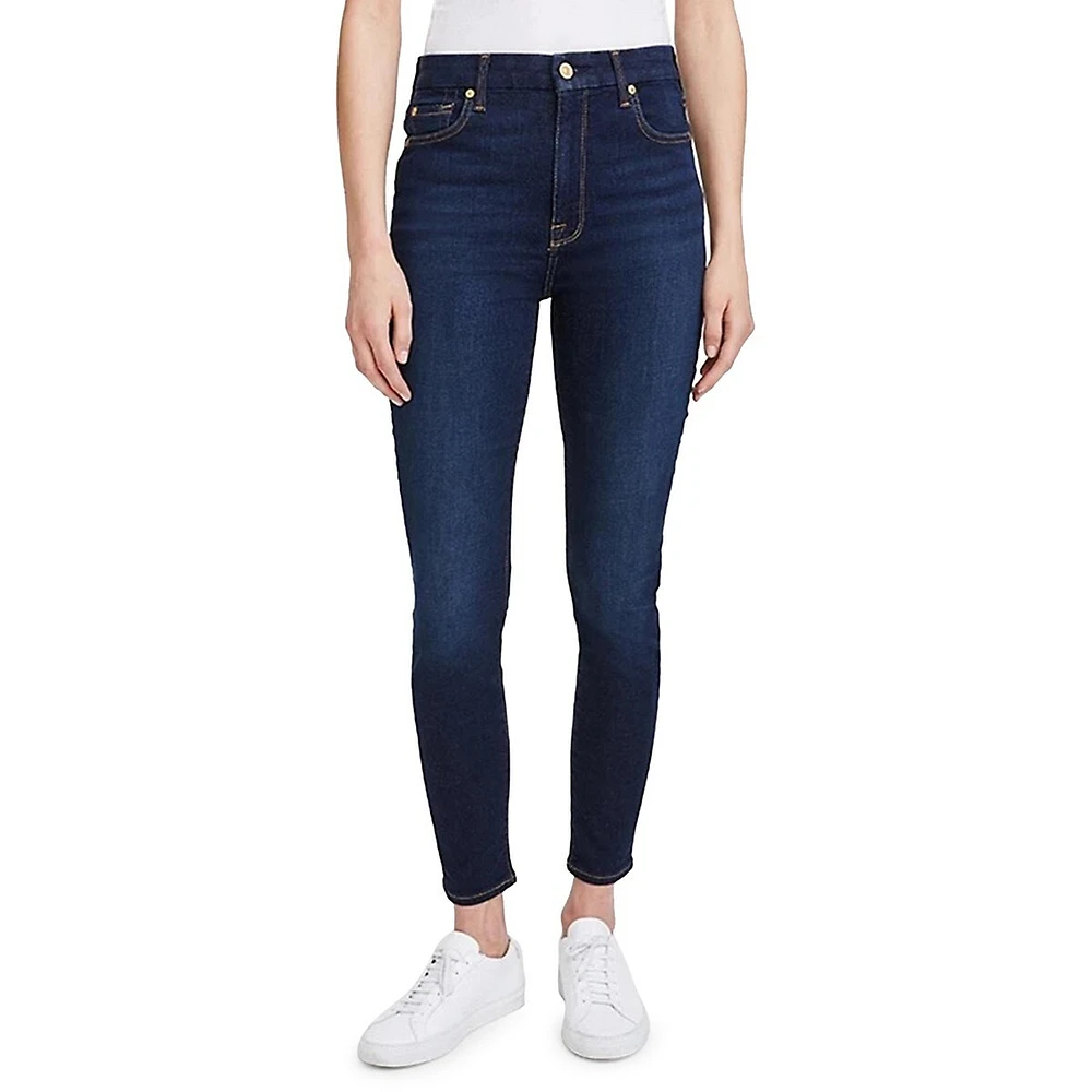 High-Waist Skinny Ankle Jeans