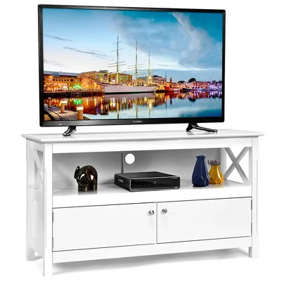 Modern Free Standing Tv Cabinet Wooden Console Media Entertainment Center