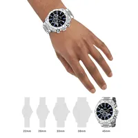 Chrono Sport Stainless Steel Bracelet Chronograph Watch