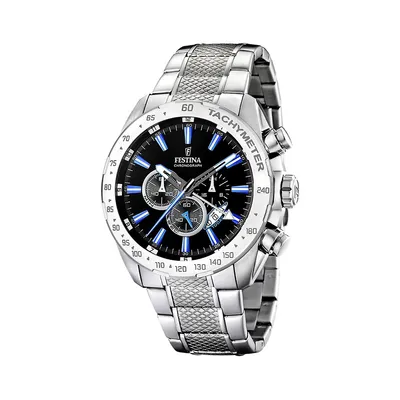 Montre chronographe Chrono Sport avec bracelet en acier inoxydable