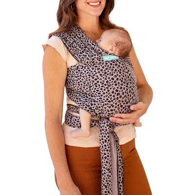 Porte-bébé en coton à motif léopard