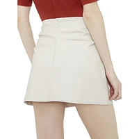 Olympia Side Pleat Mini A-line Skirt