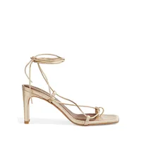 Bellini Metallic Leather Wrap Dress Sandals