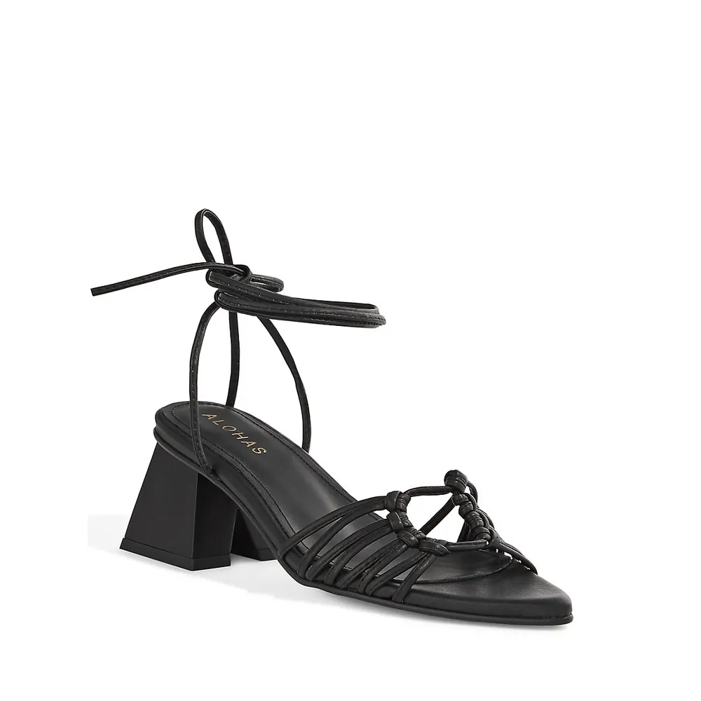 Mirage Leather Wrap Sandals