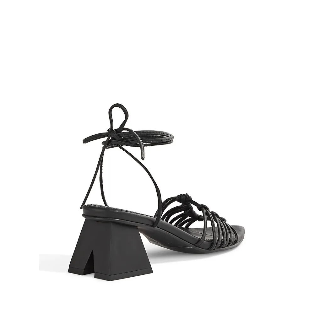 Mirage Leather Wrap Sandals