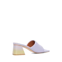 Dégradé-Heel Leather Slide Sandals