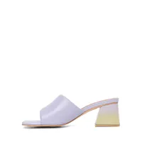Dégradé-Heel Leather Slide Sandals