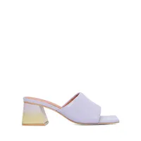 Dégradé-Heel Leather Slide Sandals