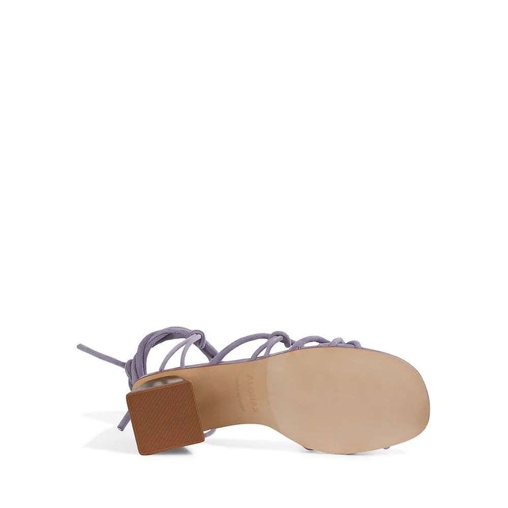 Goldie Suede Wrap Sandals