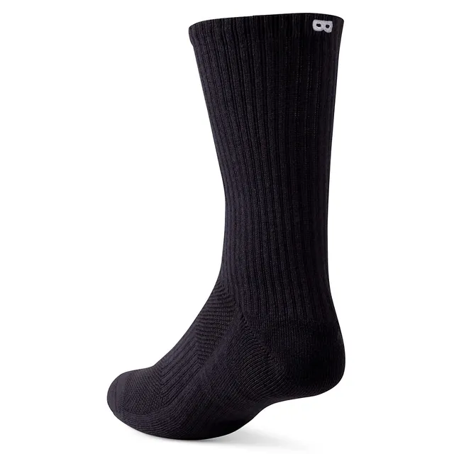 Ribbed Crew Socks 3 Pack - Blackout - Pair of Thieves