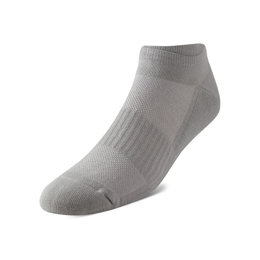 Unisex Black Out White 3-Pair Cushion Low-Cut Socks Pack