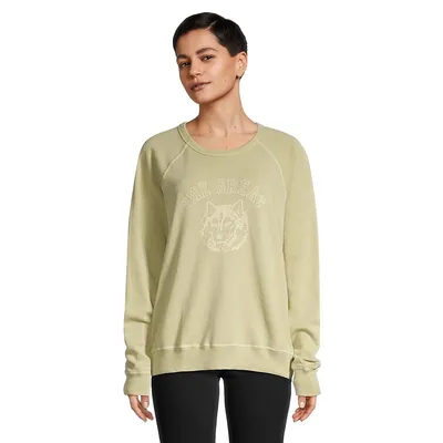 The College Sweatshirt With Wolf Graphic