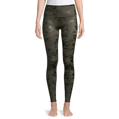 Faux Leather Camo Leggings