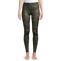 Faux Leather Camo Leggings