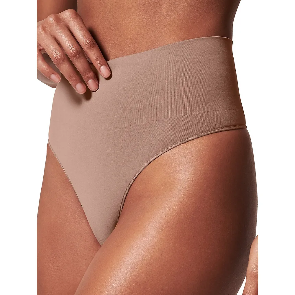 Spanx everyday shaping thong in brown