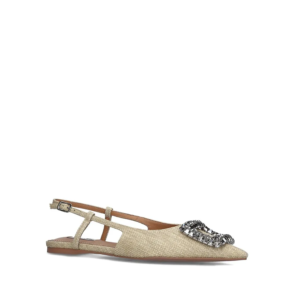 Sweet Embellished Slingback Flats