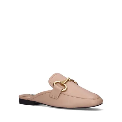 Eloise Snaffle-Bit Leather Loafer Mules