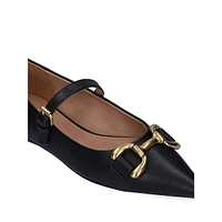 Kiva Leather Ballerina Bit Flats