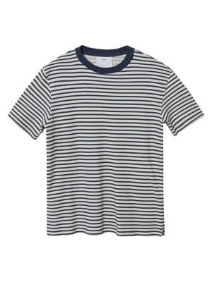 Crewneck Striped Cotton T-Shirt