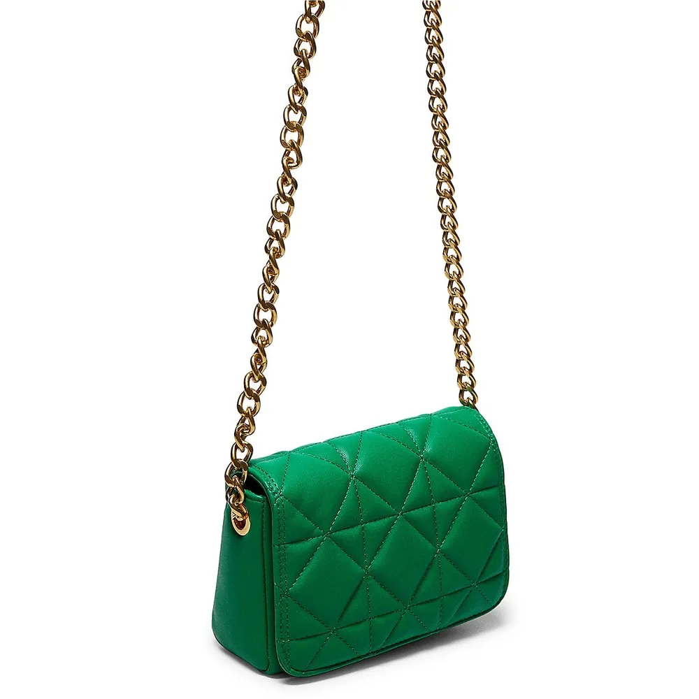 ZARA QUILTED CHAIN STRAP SHOULDER BAG