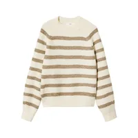 Stripe Raglan-Sleeve Sweater