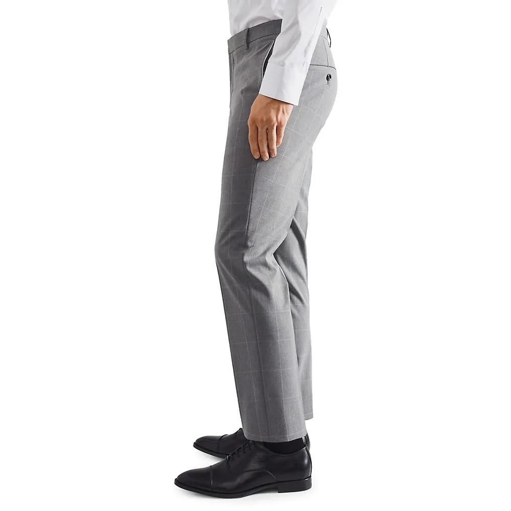 Khaki Solid Super Slim Fit Formal Trouser  JB Studio