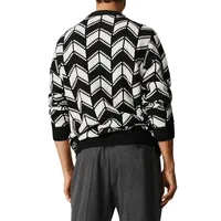 Omega Jacquard-Knit Chevron Sweater