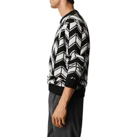 Omega Jacquard-Knit Chevron Sweater