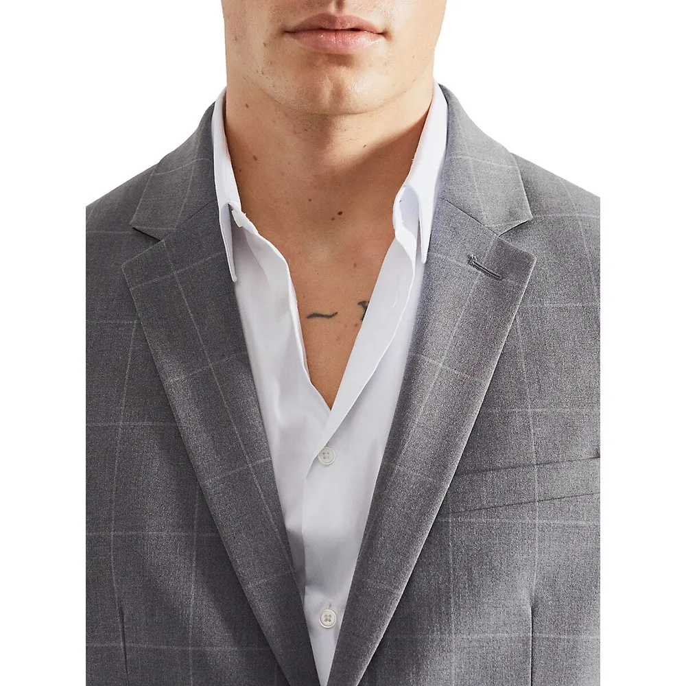 ​Paulo Super Slim-Fit Checked Blazer