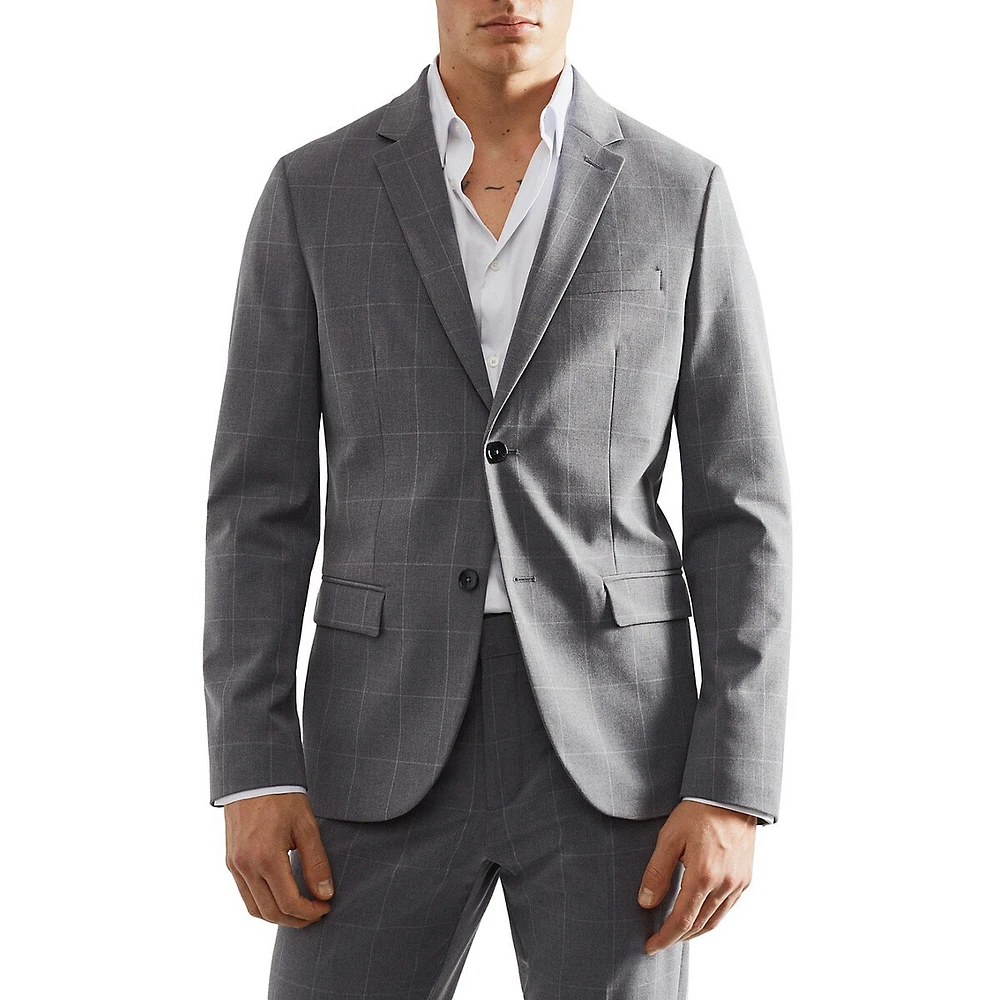 ​Paulo Super Slim-Fit Checked Blazer